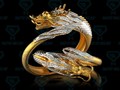 Цельный браслет китайский дракон